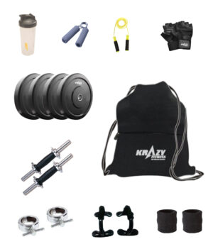 Krazy 24 kg (1kg 4pc., 5kg 4pc.) Home Gym Combo Set Pro