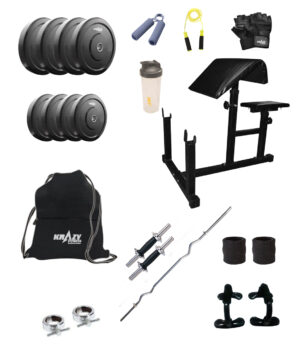 Krazy 32 kg home gym set Hammer +