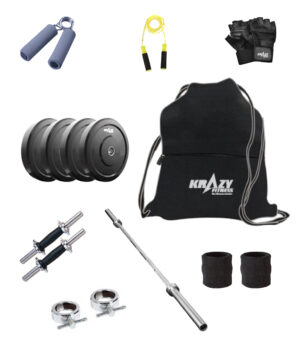 Krazy 32 kg home gym set Plus-2 Combo