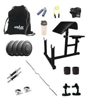 Krazy 12 kg (3kgX4pc.) Home Gym Set Combo Hammer