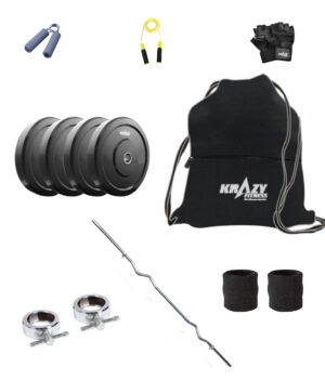 Krazy 12 kg home gym set Plus