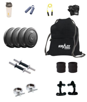 Krazy 20 kg home gym set fitness kit