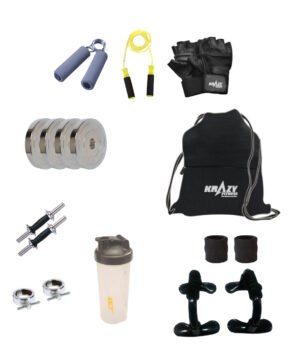 Krazy 12 kg home gym set Pro-S