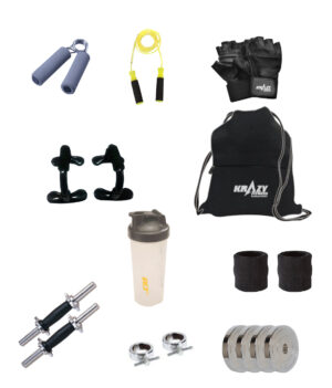 Krazy 20 kg home gym set pro combo