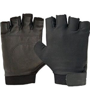Krazy Hawk Black Leather 888 Gym Gloves