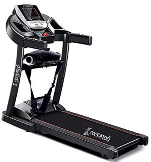 Cockatoo CTM-04 Series Home Use 1.5 HP - 2 HP Peak Motorised Multi-Function Treadmill for Home with Massager, Max Speed 14Km/Hr, Max User Weight 90 Kg (Free Installation Assistance)