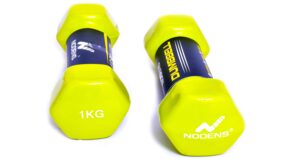 NODENS Unisex Metal Integrated PVC Best Vinyl Dumbbell (Pack of Two) ; PVC Dumbbells