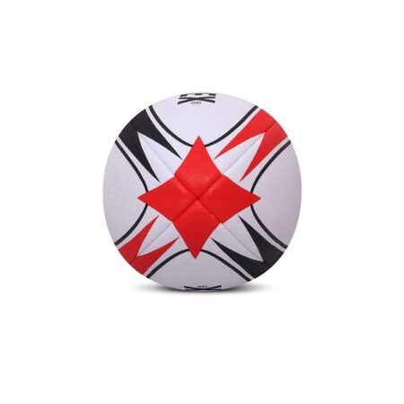 JJ Jonex Match Rugby Ball Size 5, Multicolor 8 JJ Jonex Match Rugby Ball hand-stitched detail