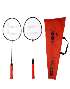 JJ Jonex Sunny 2 Rackets with Full Cover Strung Badminton Racquet (Pack of 2 Multicolour)