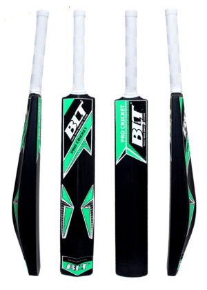 BLT PRO G Plastic Cricket Bat - Ideal for Tennis and Gully/Turf Cricket bat with PVC Ball for Kids, Color-Black, Size-Full (15 Years and Above)